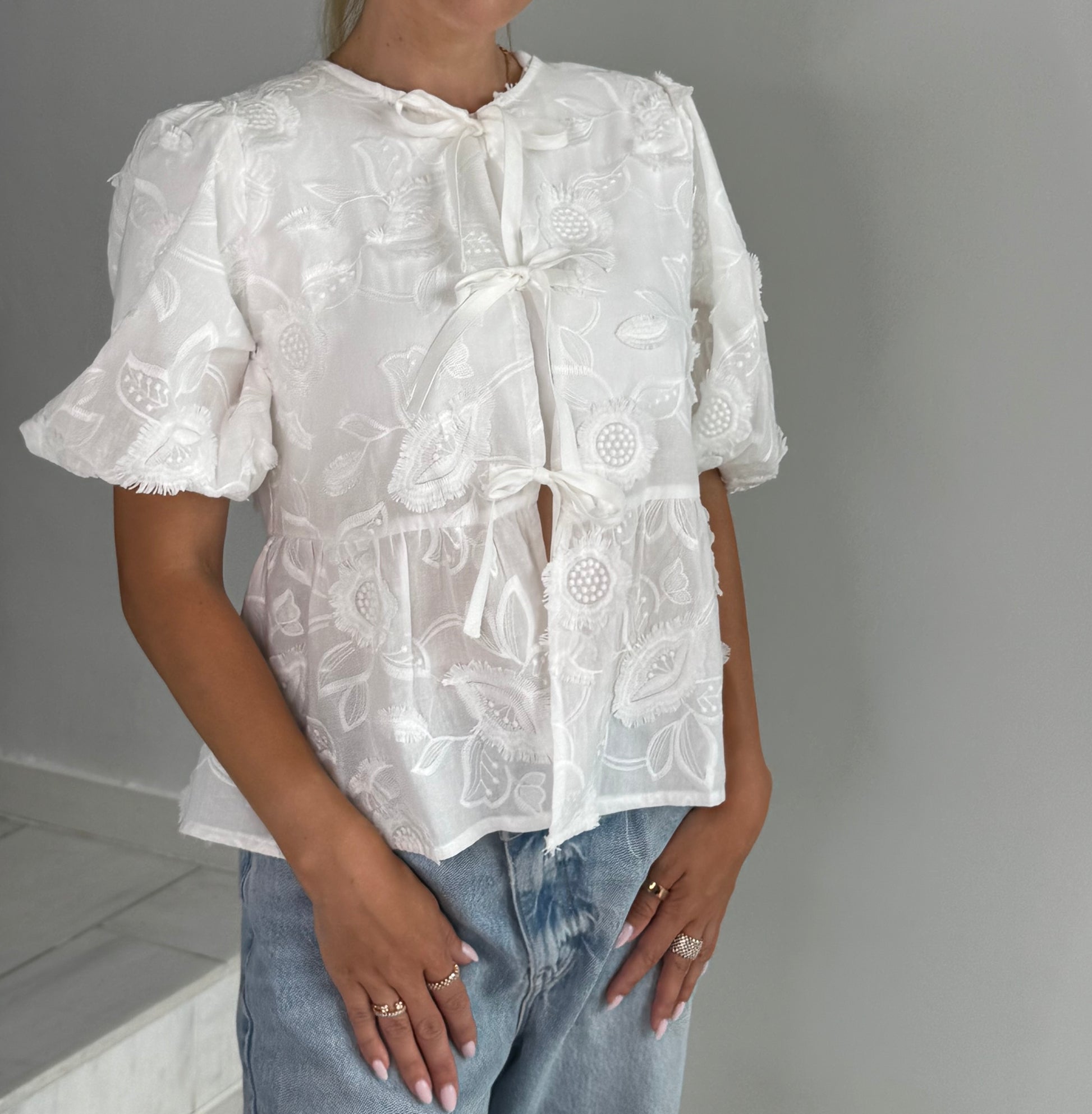 Bluse Fleur Blanche