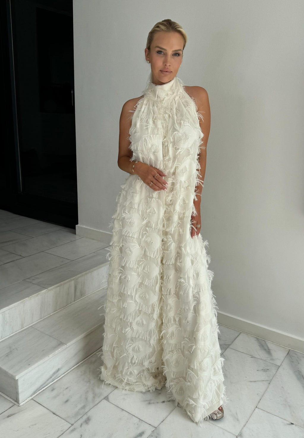 Bodenlanger Jumpsuit Siena – Ivory Gala Edition exklusiv
