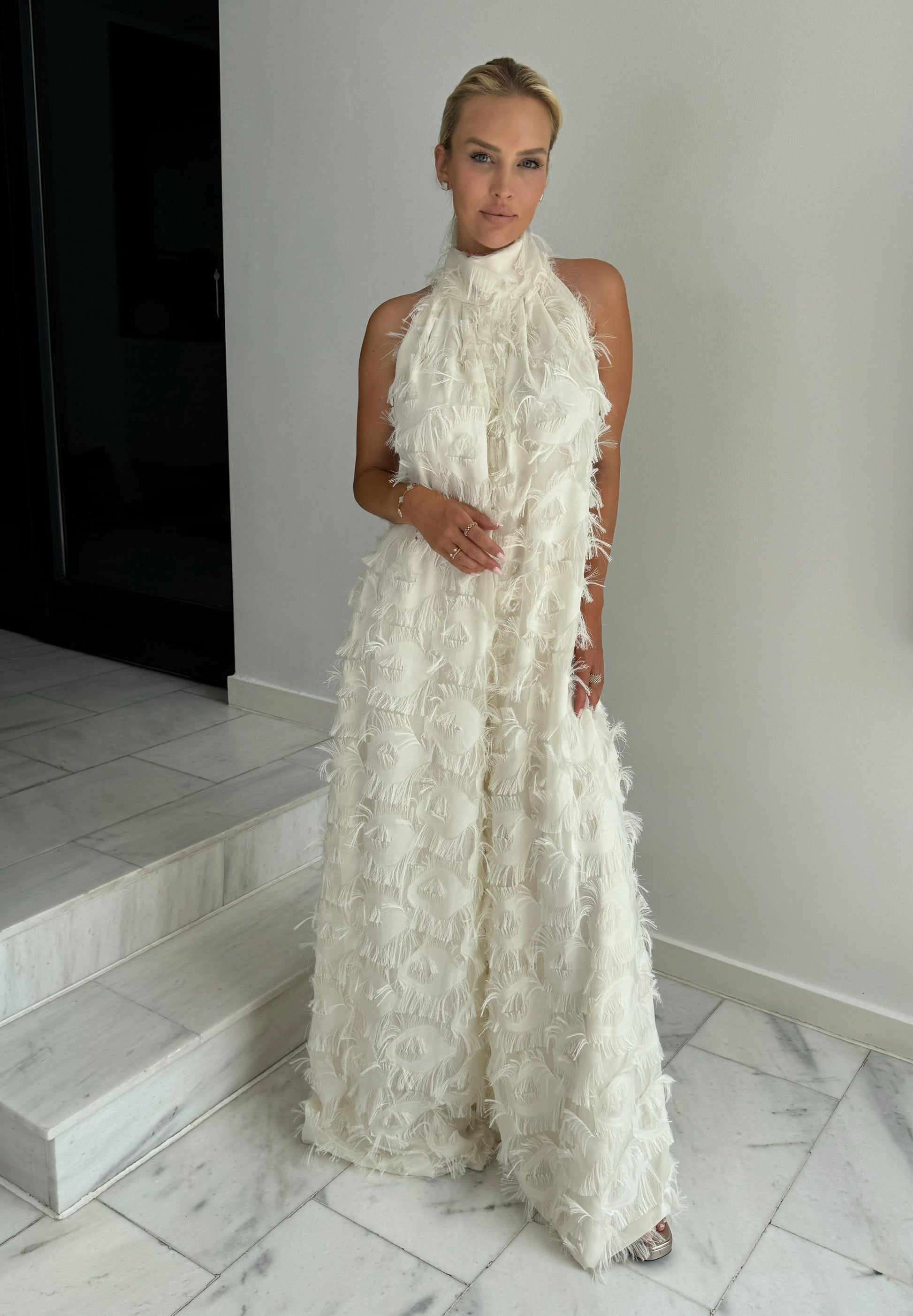 Bodenlanger Jumpsuit Siena – Ivory Gala Edition exklusiv