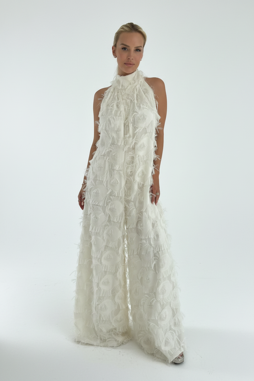 Bodenlanger Jumpsuit Siena – Ivory Gala Edition exklusiv(Bald wieder verfügbar)