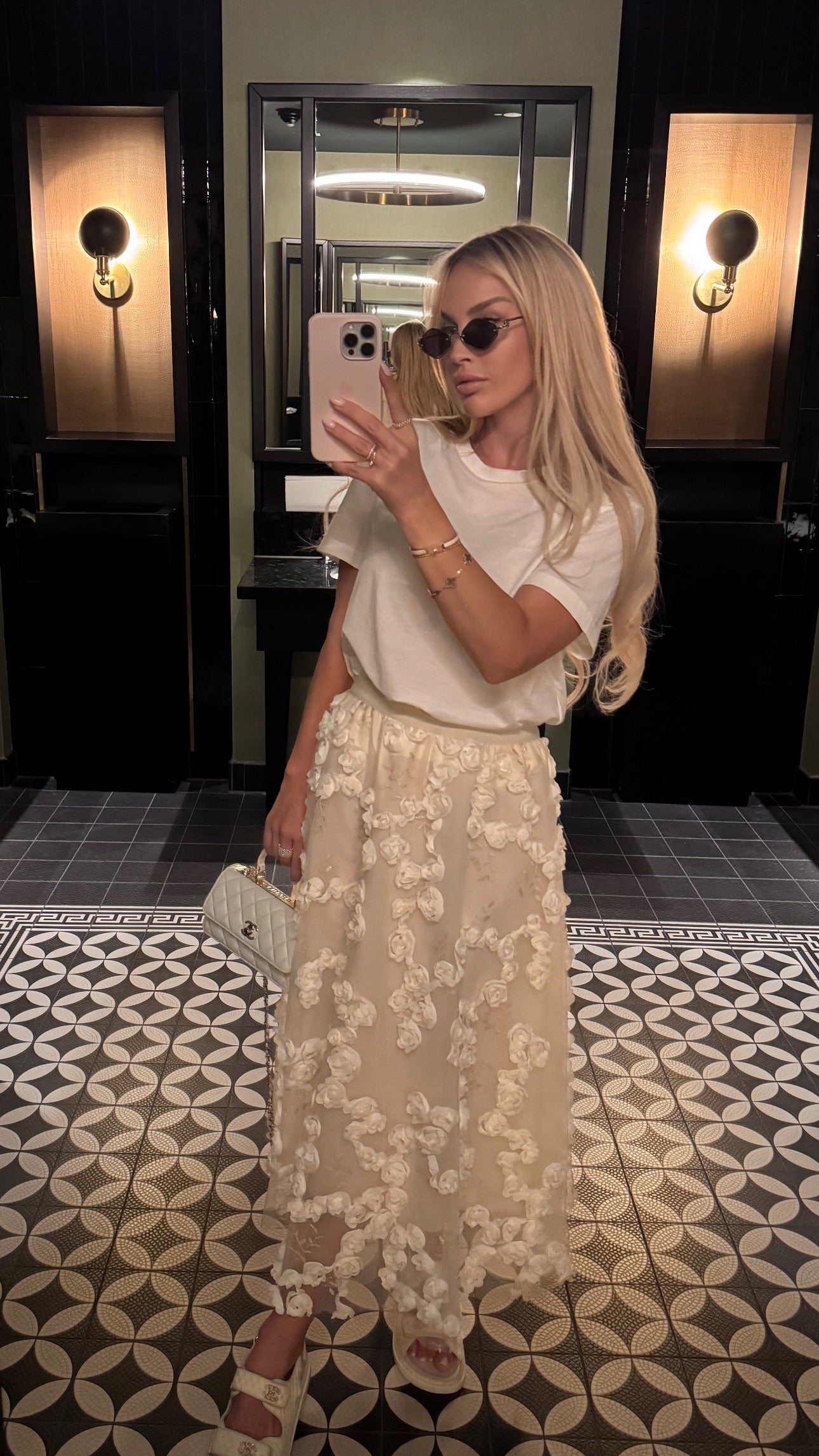 Ivory garden skirt
