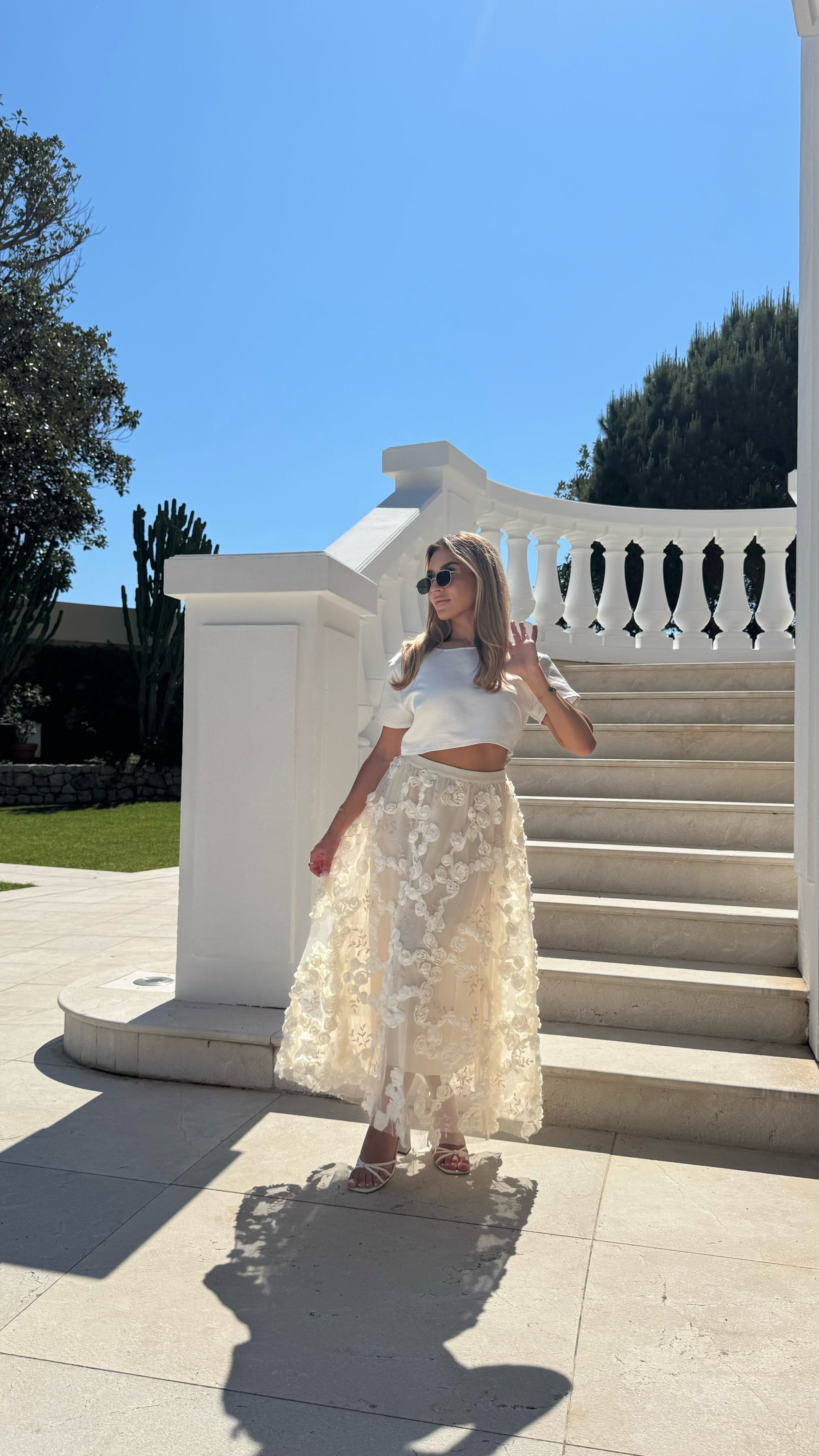 Ivory garden skirt