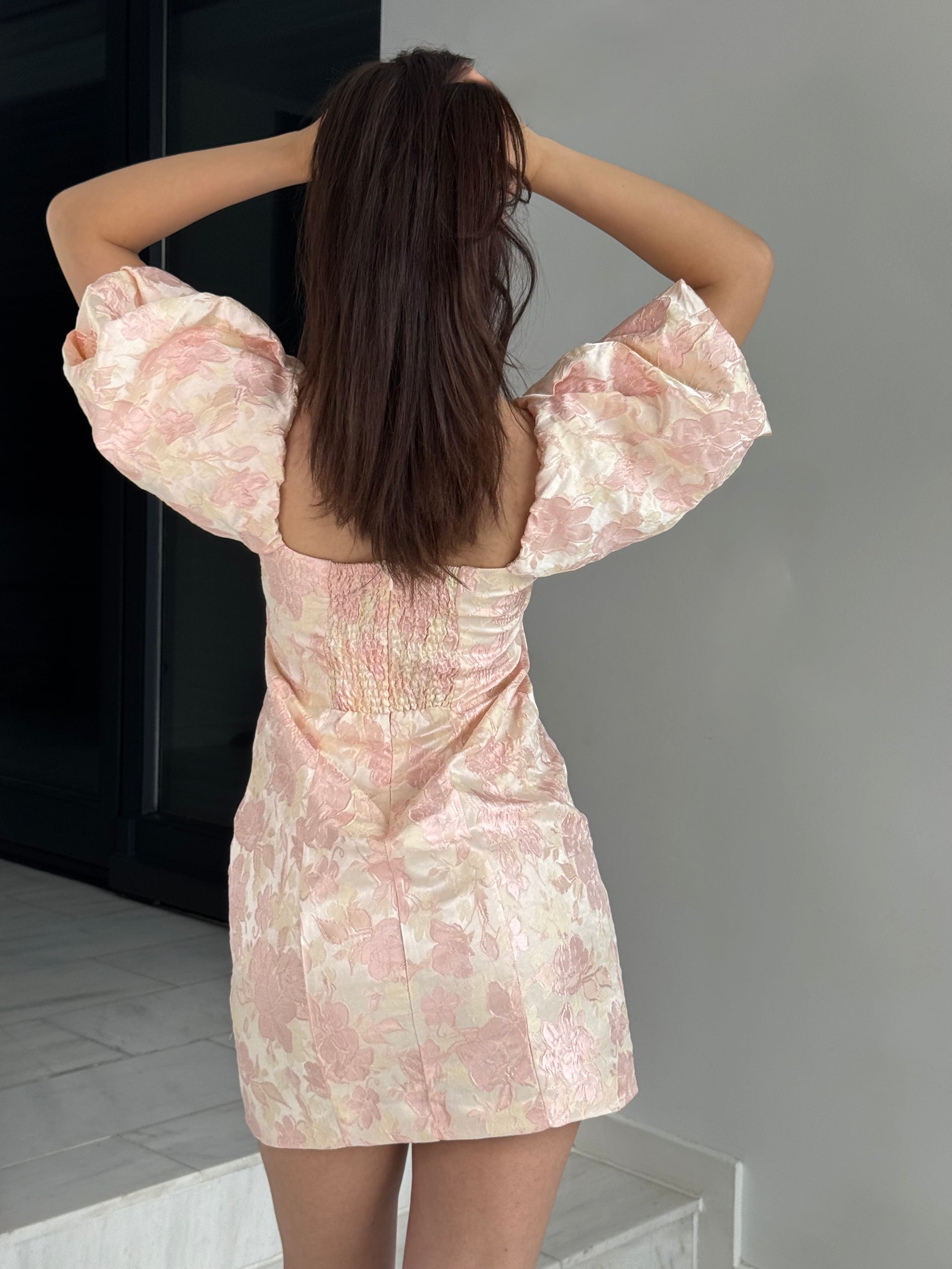 Rosalie blush jaquard