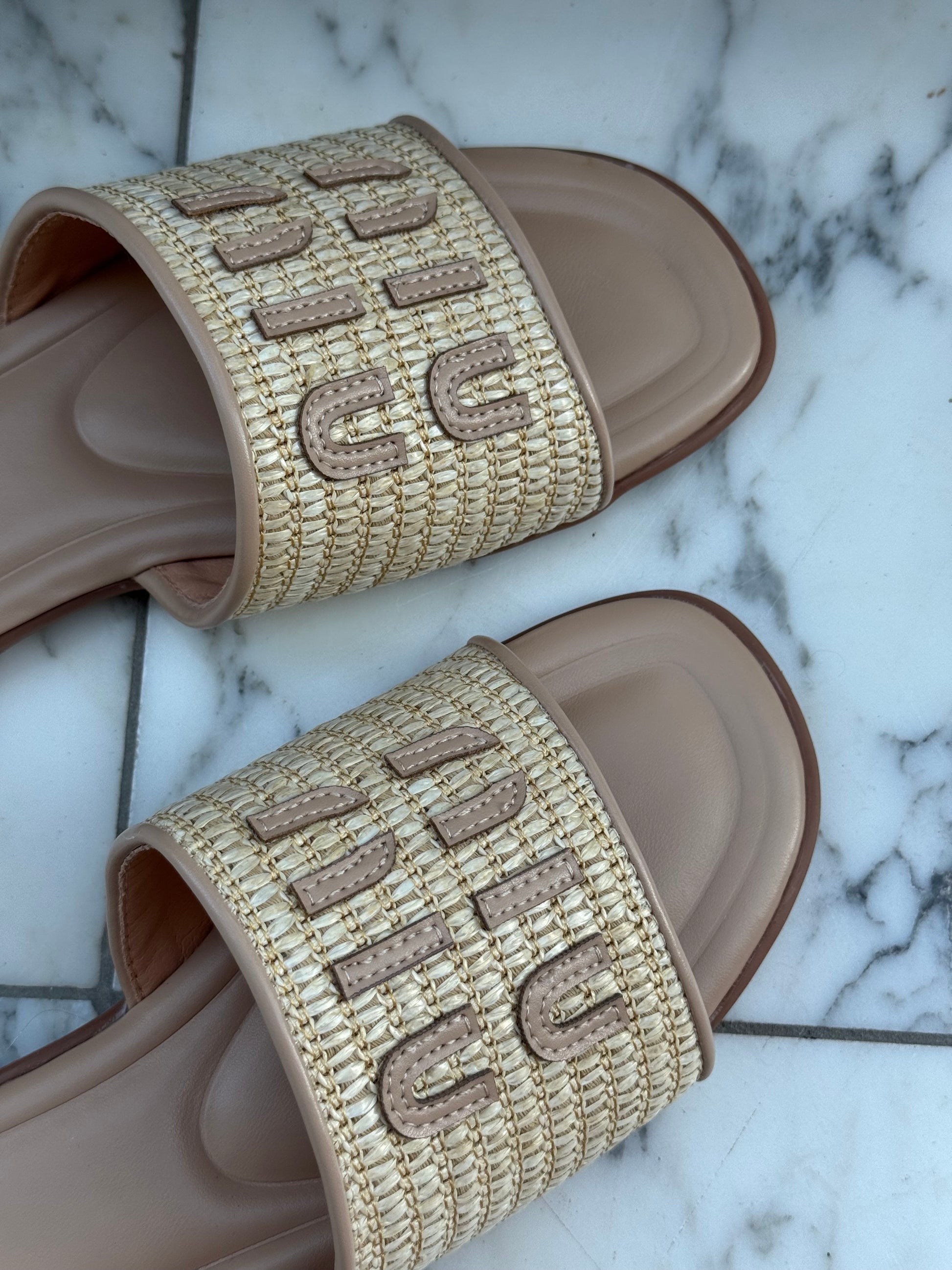 Slides Soleil – Natural Raffia