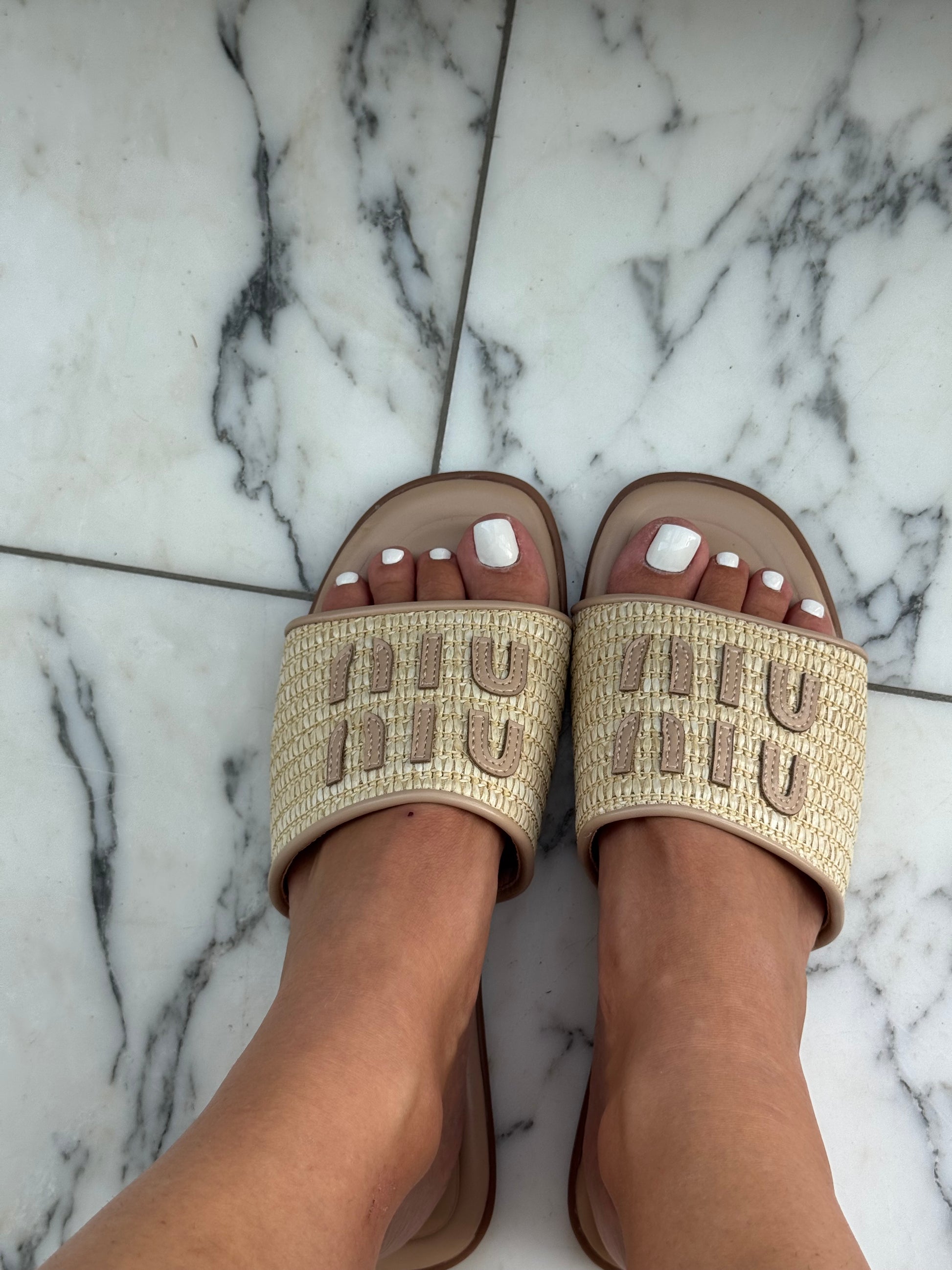 Slides Soleil – Natural Raffia