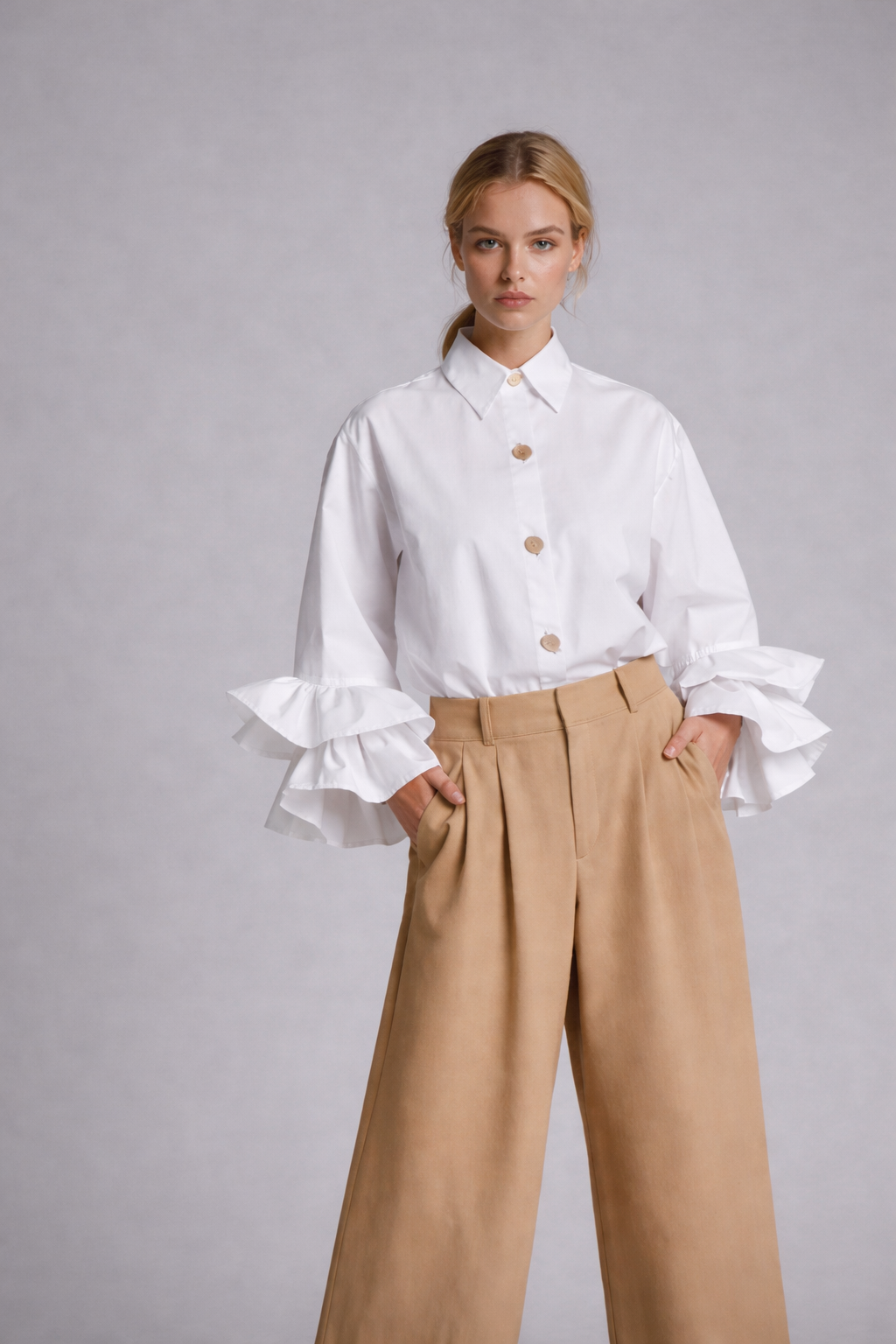 Statement Volant Bluse