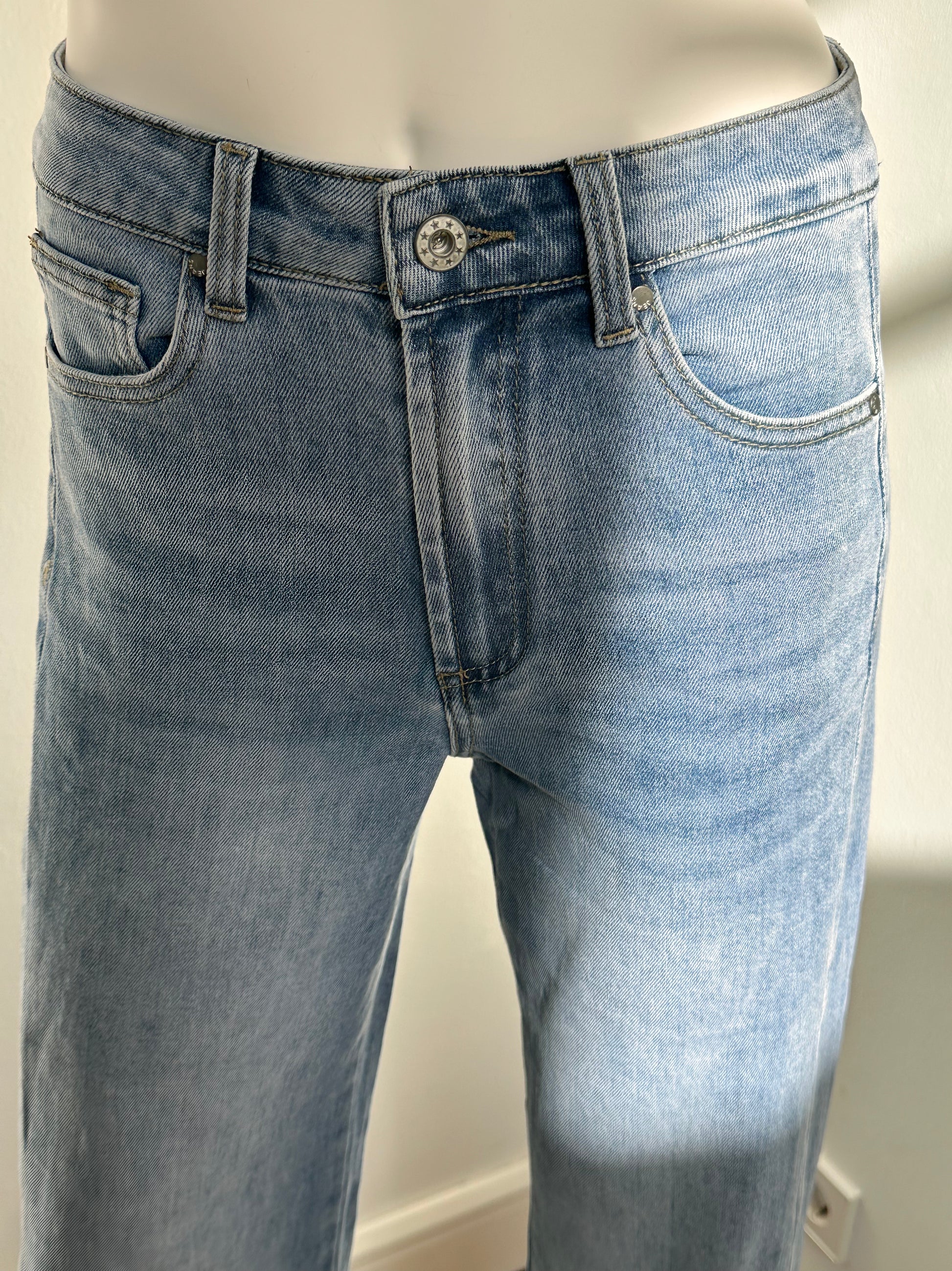 Panel Wide Leg Jeans