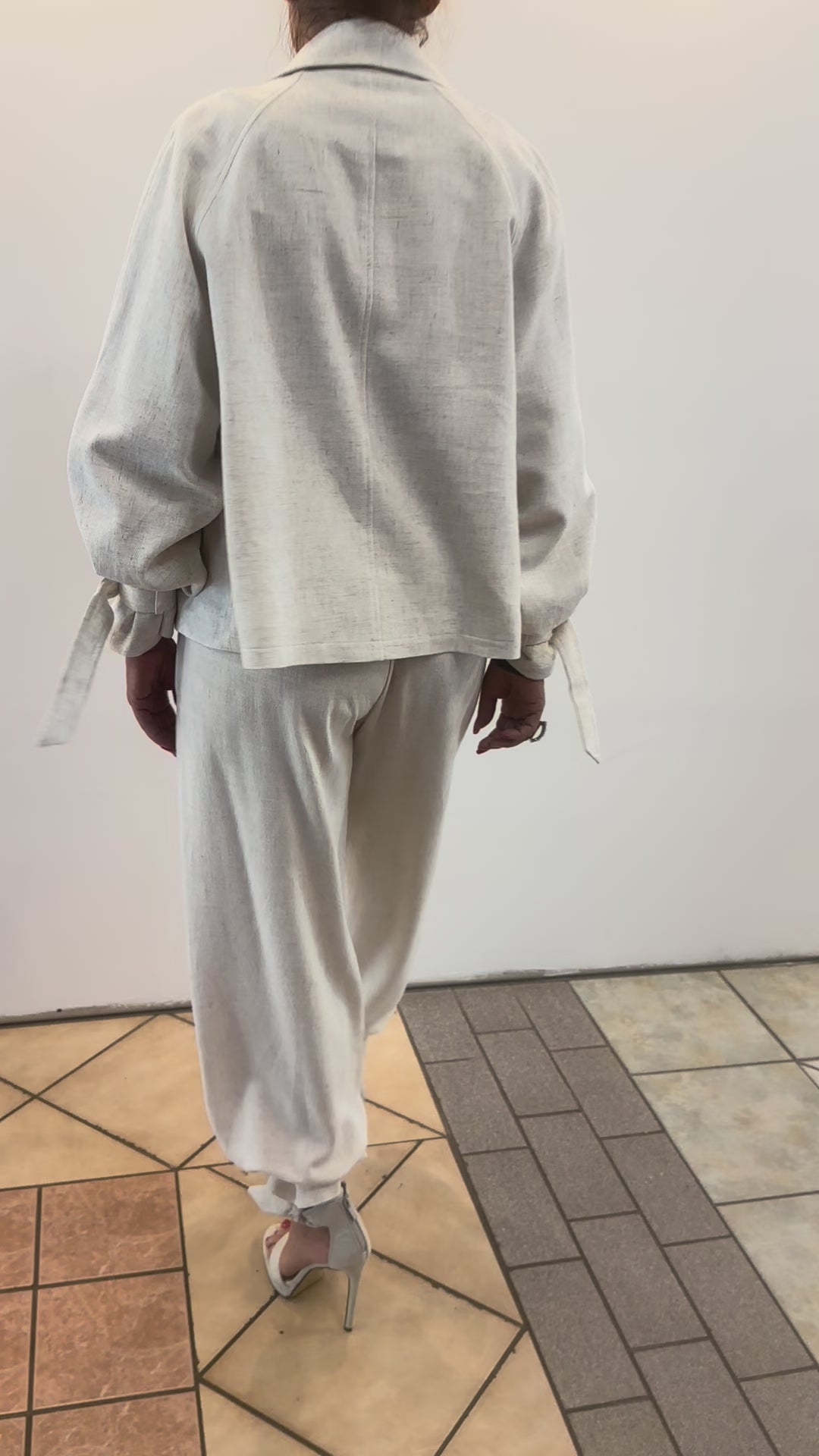 Solène Wide Leg Hose Linen Look